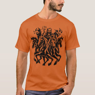 Camiseta Los cuatro jinetes del apocalipsis zombi