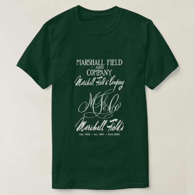 Camiseta Los cuatro logos de Marshall Field (Diseño del anverso)