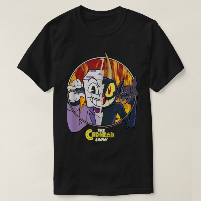 Camiseta Los Cuphead Muestran A Los Rey Dice Y Al Diablo Di (Diseño del anverso)
