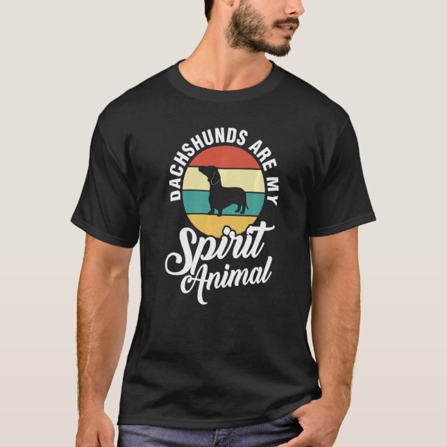 Camiseta Los Dachshunds son mi animal espiritual (Anverso)