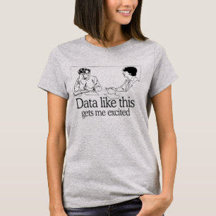 CAMISETA LOS DATOS COMO ESTO ME CONSIGUEN EXCITARON