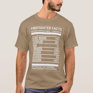 Camiseta Los datos de la nutrición de los bomberos son dive