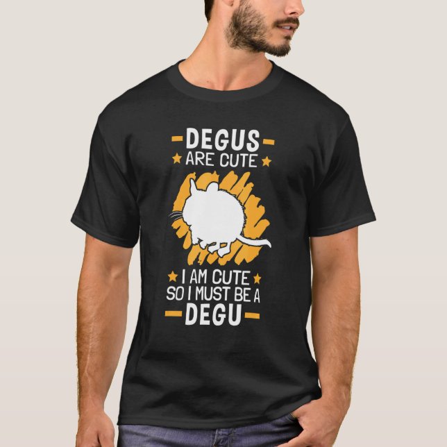 Camiseta Los Degus Son Un Cuto Rodent Chileno Degu (Anverso)