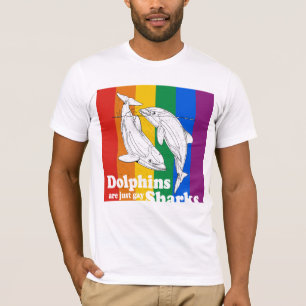Camiseta Los delfínes son apenas tiburones gay