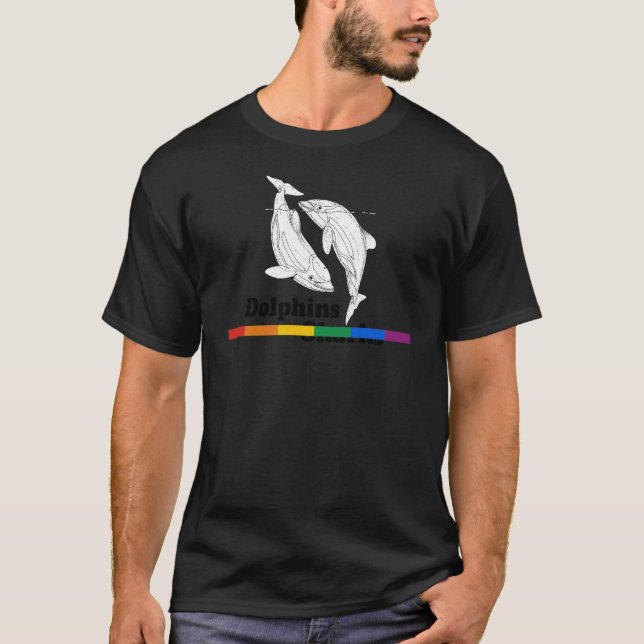 Camiseta Los delfínes son tiburones gay (Anverso)