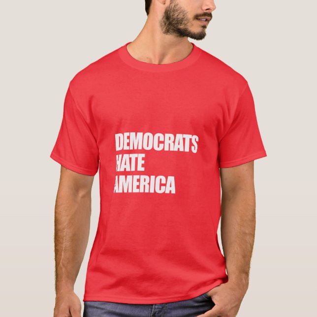 Camiseta Los demócratas odian a los republicanos conservado (Anverso)