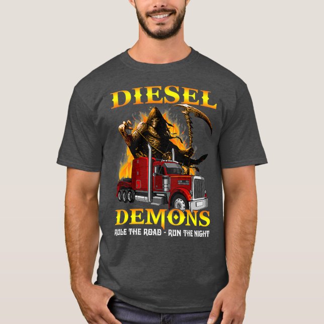 Camiseta Los Demonios Diesel Gobiernan El Camino Corren El  (Anverso)