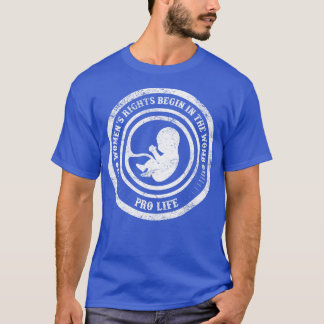 Camiseta Los Derechos De La Mujer Comienzan En La Vintage D