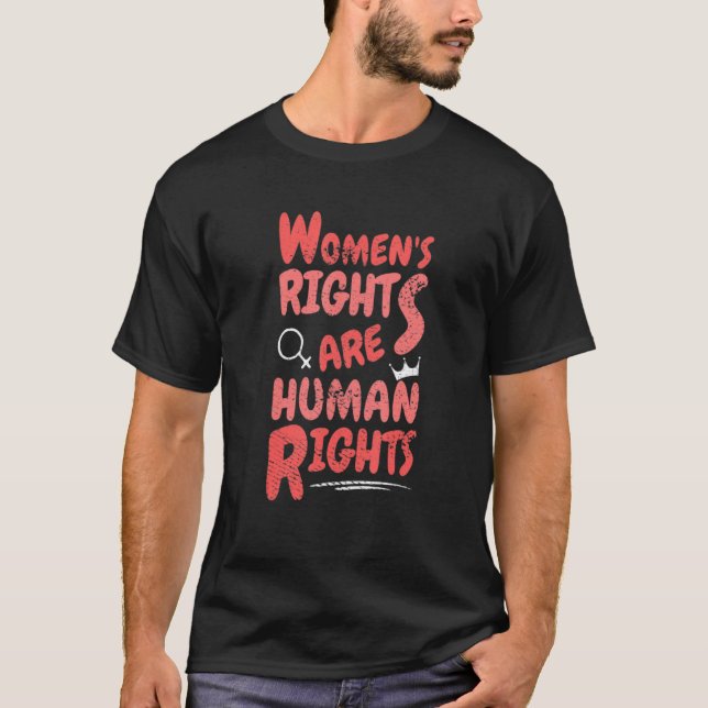 Camiseta Los derechos de la mujer son derechos humanos 1 (Anverso)