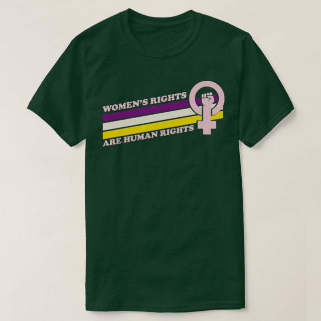 Camiseta Los derechos de la mujer son derechos humanos 1 (Diseño del anverso)