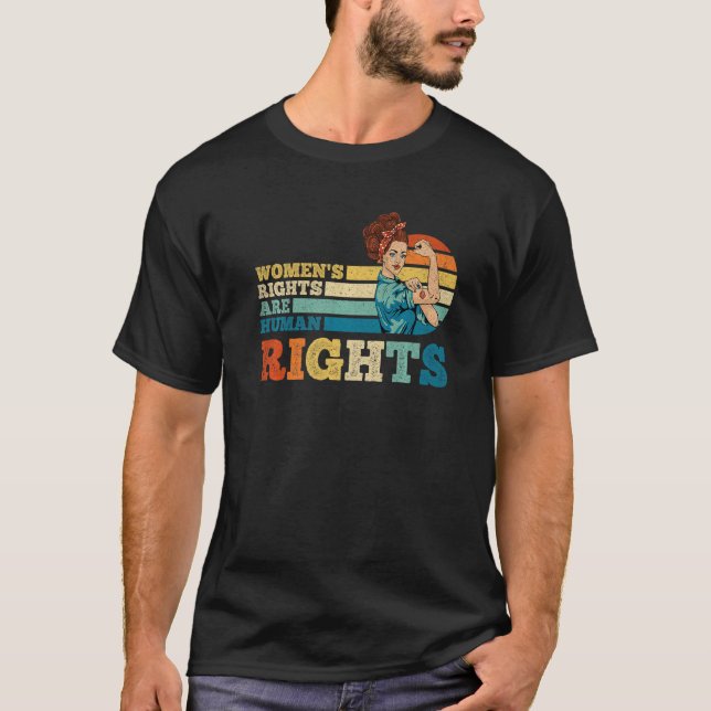 Camiseta Los derechos de la mujer son derechos humanos femi (Anverso)
