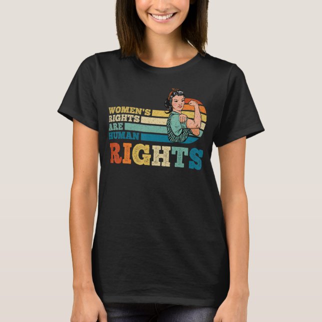 Camiseta Los derechos de la mujer son derechos humanos femi (Anverso)