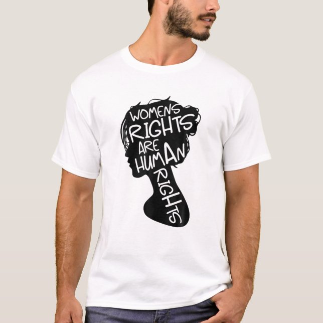 Camiseta Los derechos de la mujer son derechos humanos y fe (Anverso)