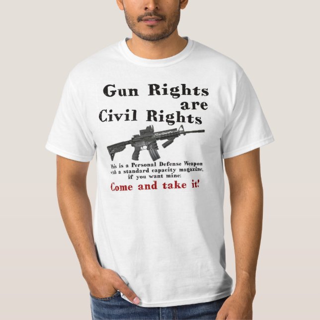 Camiseta Los derechos de las armas son derechos civiles (Anverso)