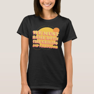 Camiseta Los derechos de las mujeres amarillas elevan el te