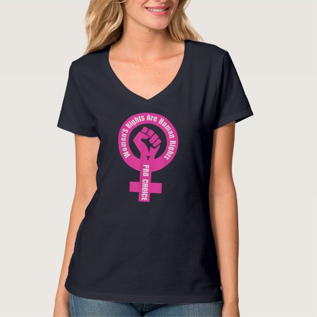 Camiseta Los derechos de las mujeres son una opción favorab (Anverso)