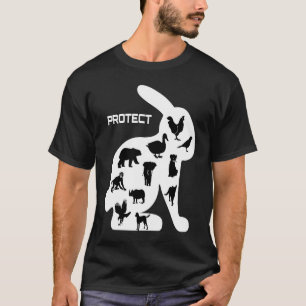 Camiseta Los derechos de los animales fresco presentan elef