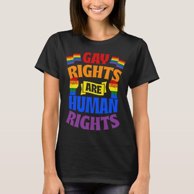 Camiseta Los derechos de los homosexuales son derechos huma (Anverso)