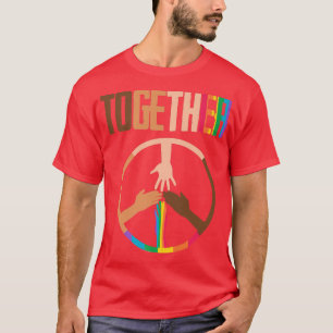 Camiseta Los derechos humanos juntos y la paz firman manos 