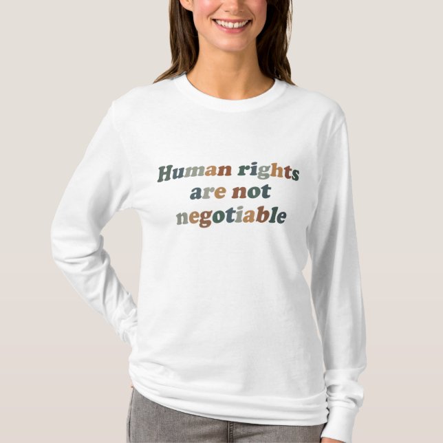 Camiseta Los derechos humanos no son negociables (Anverso)