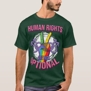 Camiseta Los Derechos Humanos No Son Orgullo Iris 2 Opciona