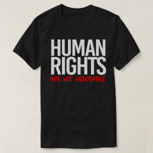 Camiseta Los derechos humanos no son pegatinas cuadrados ne