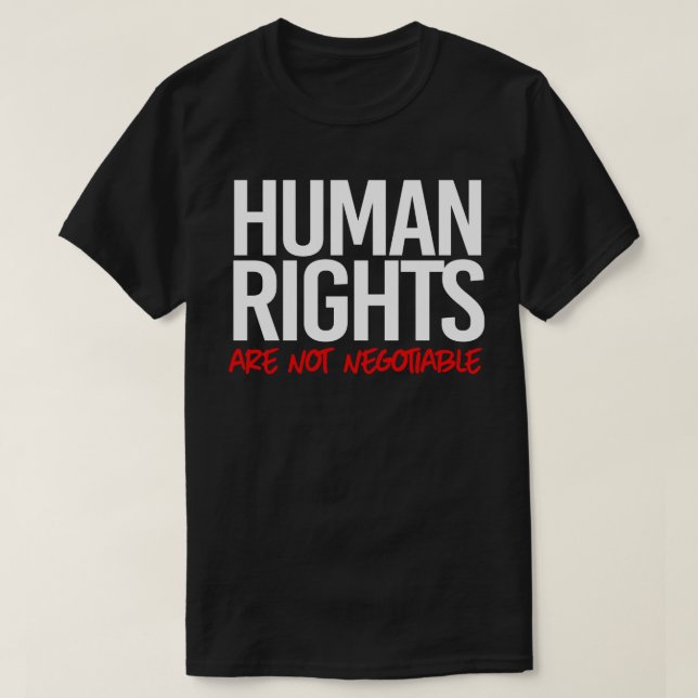 Camiseta Los derechos humanos no son pegatinas cuadrados ne (Diseño del anverso)
