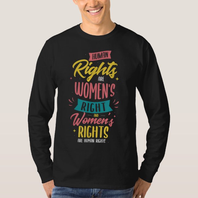 Camiseta Los derechos humanos son derechos de la mujer femi (Anverso)