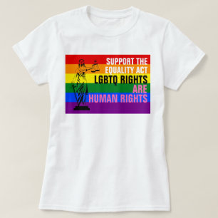 Camiseta Los derechos LGBTQ son la bandera del orgullo gay