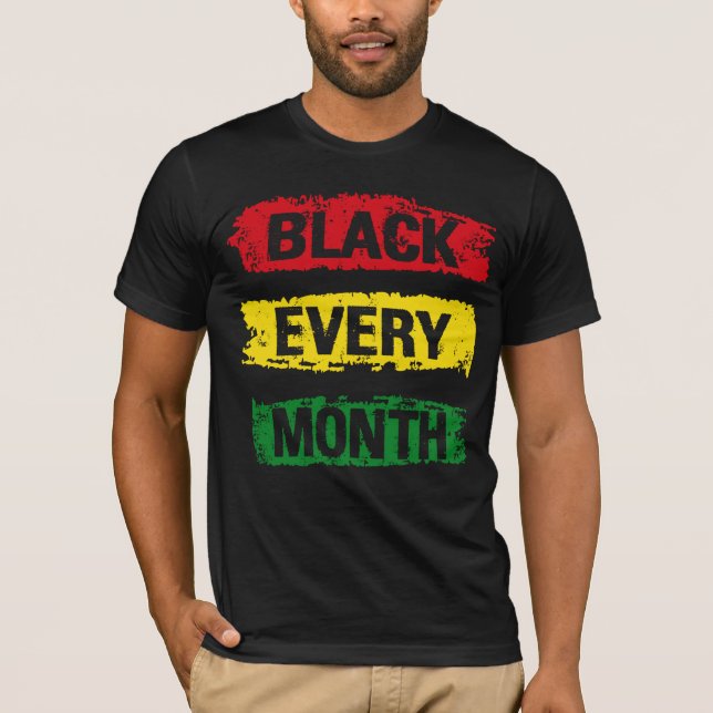 Camiseta Los derechos negros cada mes la historia africana (Anverso)