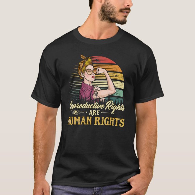 Camiseta Los derechos reproductivos son mujeres feministas  (Anverso)
