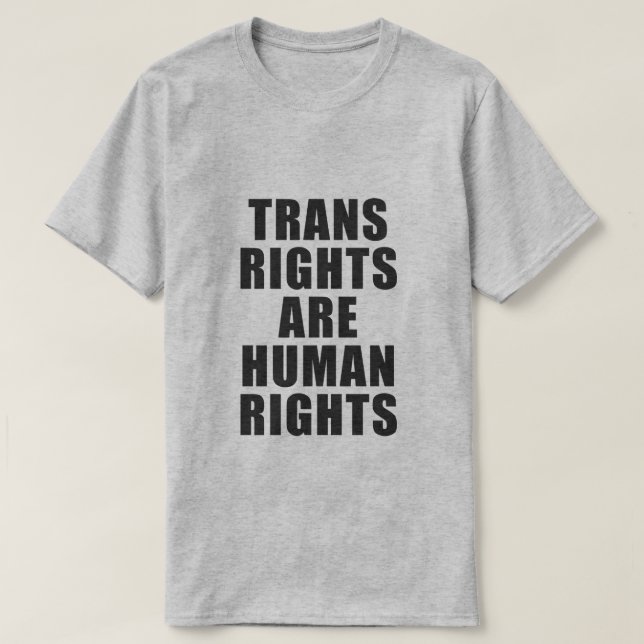 CAMISETA LOS DERECHOS TRANS SON DERECHOS HUMANOS (Diseño del anverso)