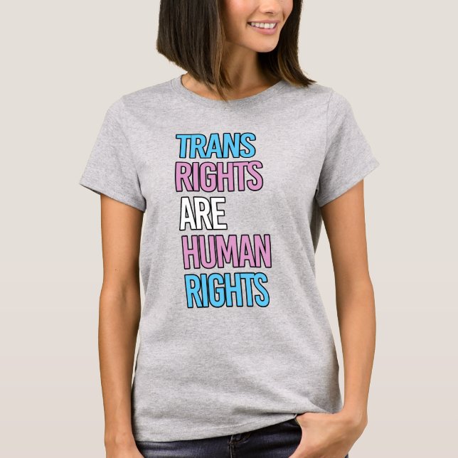 CAMISETA LOS DERECHOS TRANS SON DERECHOS HUMANOS (Anverso)
