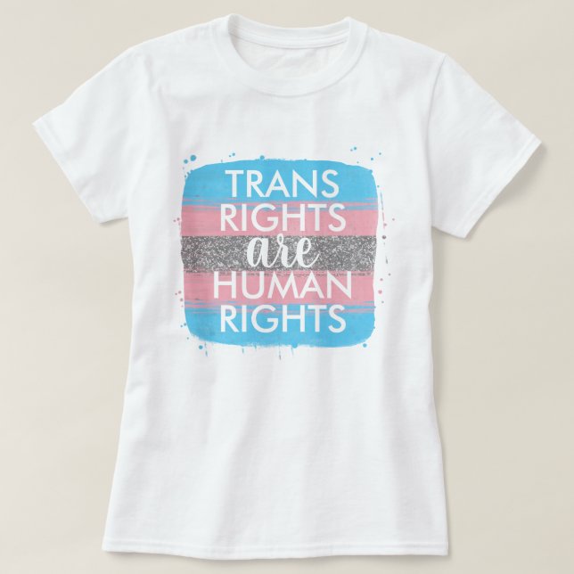Camiseta Los Derechos Trans Son Derechos Humanos (Diseño del anverso)