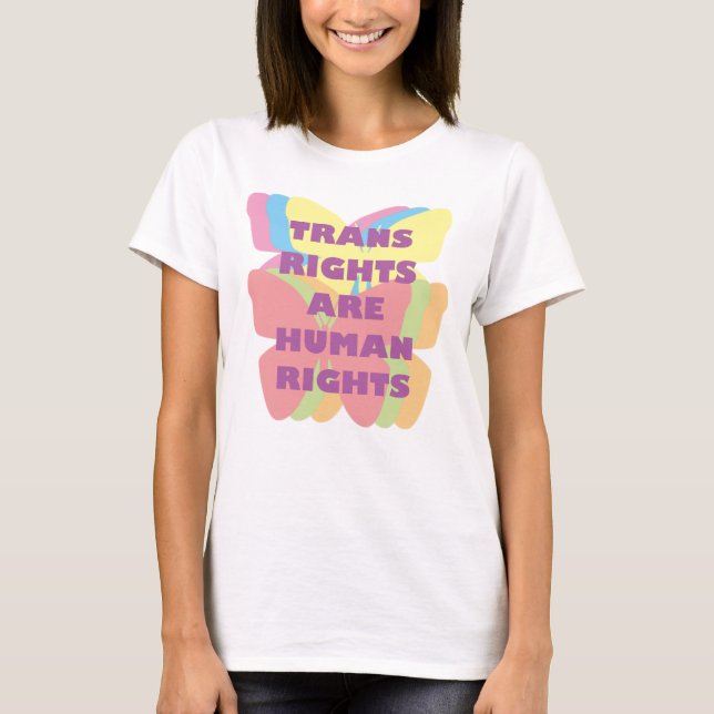 Camiseta Los Derechos Trans Son Derechos Humanos (Anverso)