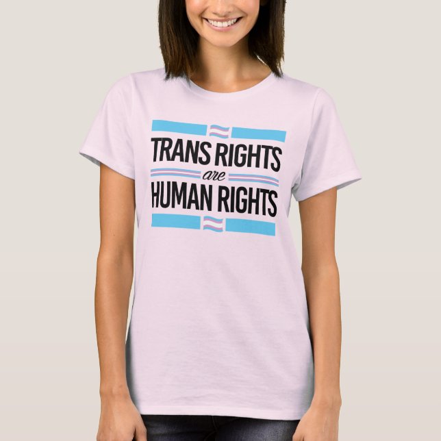 CAMISETA LOS DERECHOS TRANS SON DERECHOS HUMANOS (Anverso)