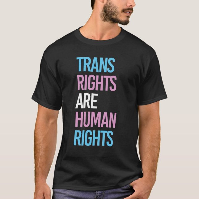 CAMISETA LOS DERECHOS TRANS SON DERECHOS HUMANOS (Anverso)