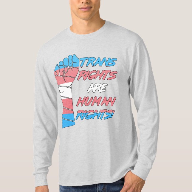 Camiseta Los Derechos Trans Son Derechos Humanos (Anverso)