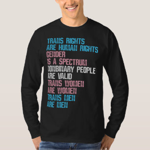Camiseta Los Derechos Trans Son Derechos Humanos El Género