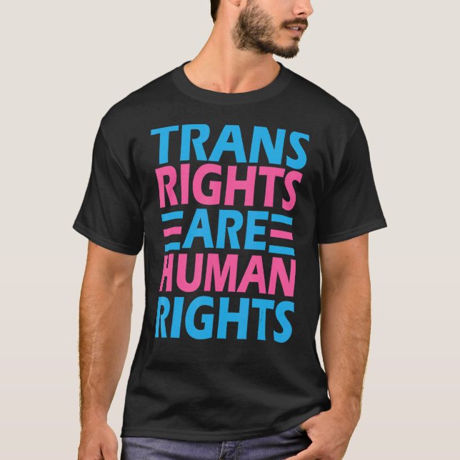Camiseta Los Derechos Trans Son Derechos Humanos Transgéner (Anverso)