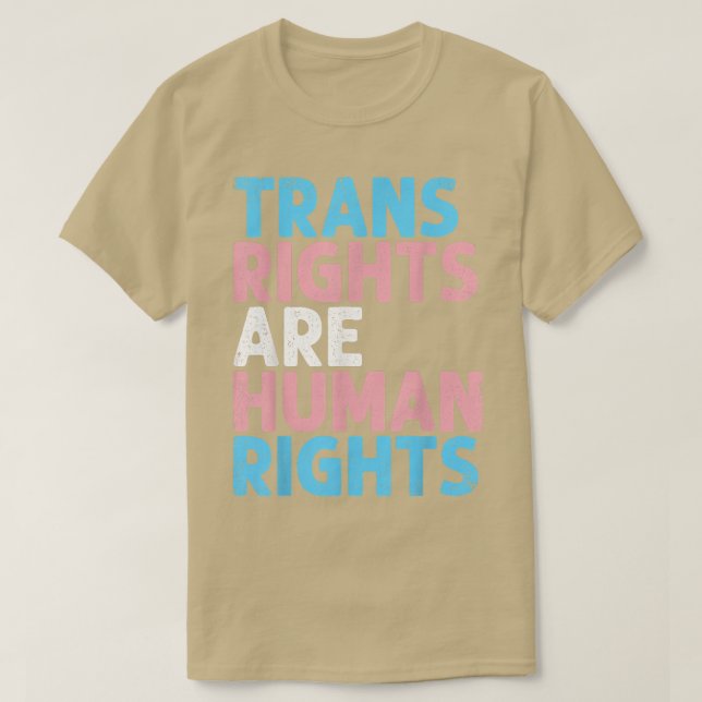 Camiseta Los derechos transexuales son derechos humanos div (Diseño del anverso)