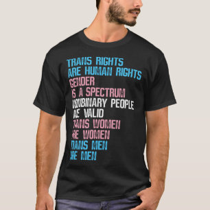 Camiseta Los derechos transexuales son derechos humanos El