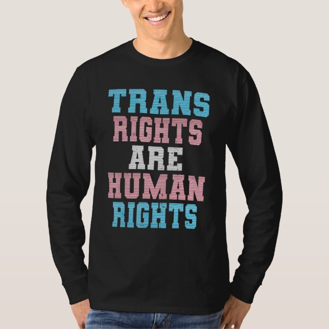 Camiseta Los derechos transexuales son derechos humanos tra (Anverso)