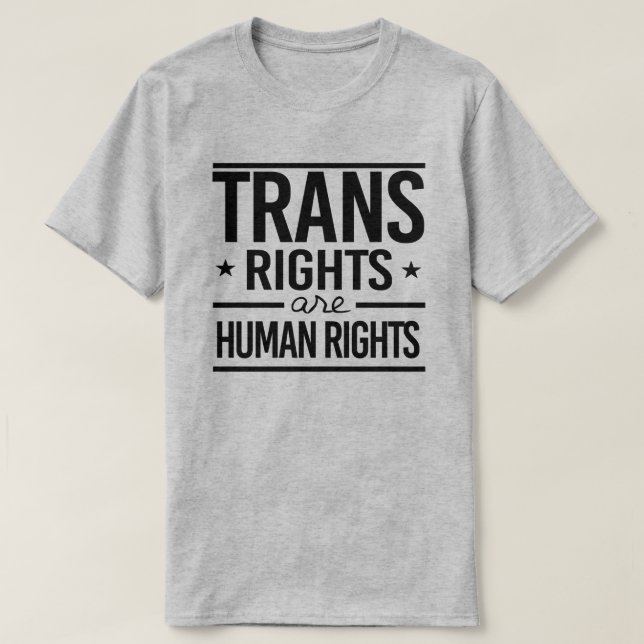 Camiseta Los derechos transgénero son derechos humanos (Diseño del anverso)