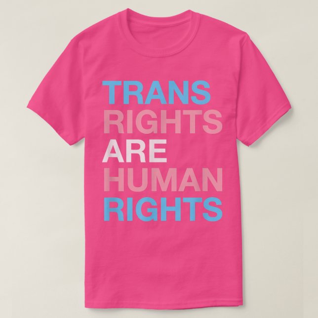 Camiseta Los derechos transgénero son derechos humanos (Diseño del anverso)