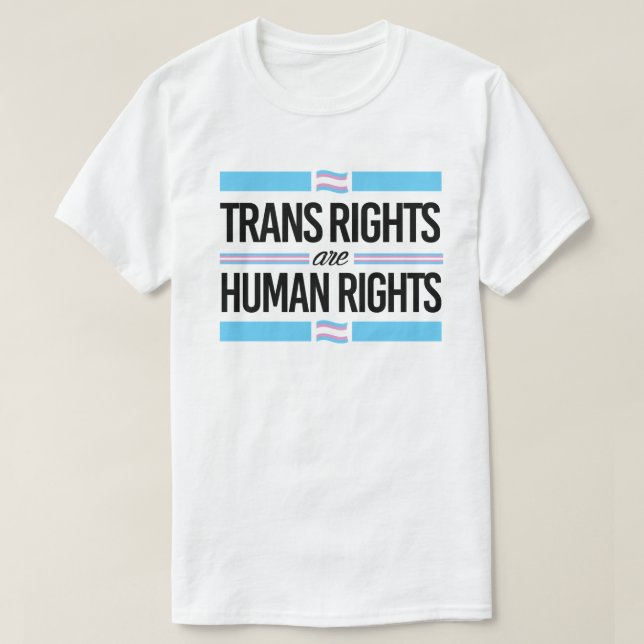 Camiseta Los derechos transgénero son derechos humanos (Diseño del anverso)