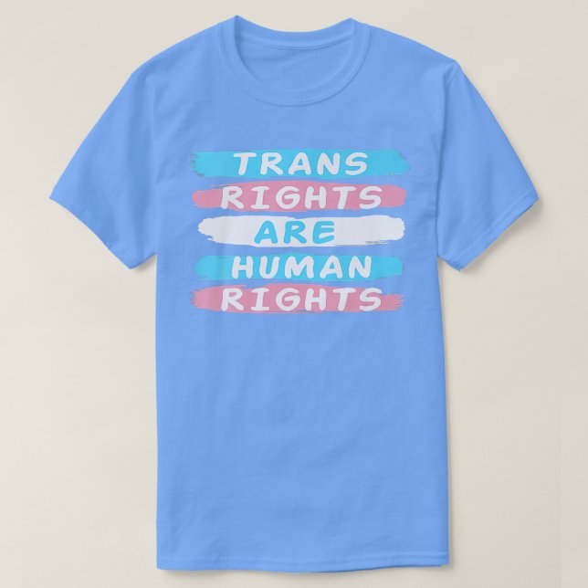 Camiseta Los derechos transgénero son derechos humanos tran (Diseño del anverso)