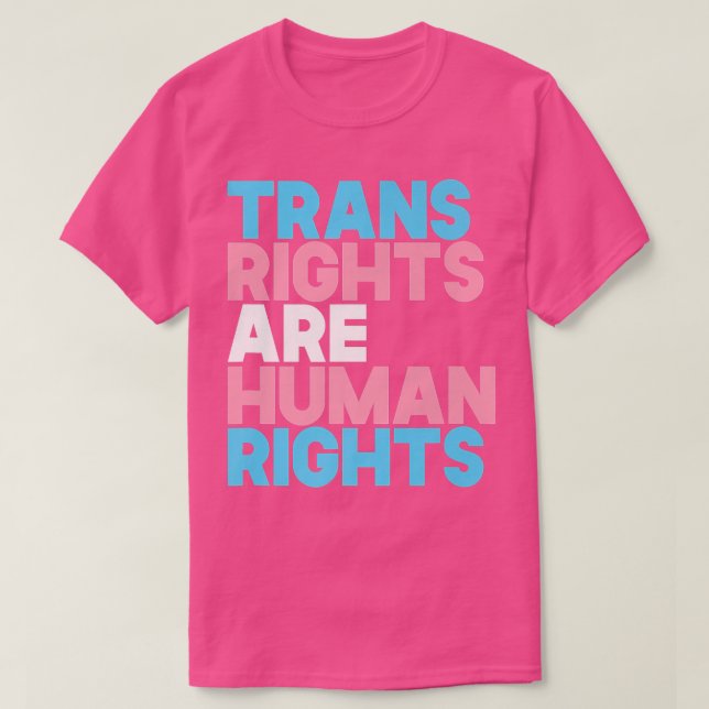 Camiseta Los derechos transgénero son derechos humanos tran (Diseño del anverso)
