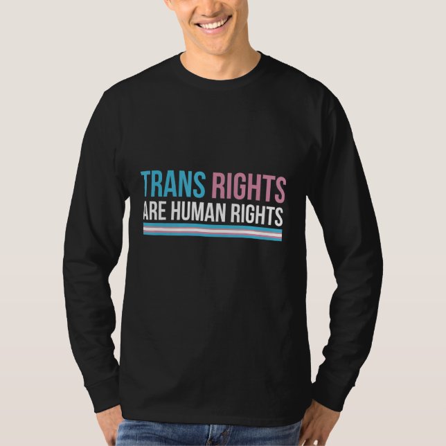 Camiseta Los derechos transgénero son transgénero en la pro (Anverso)