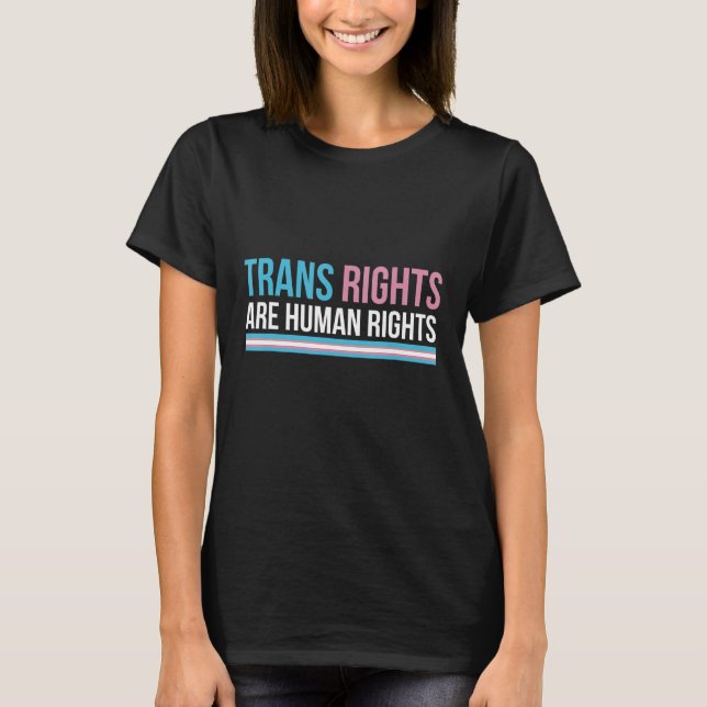 Camiseta Los derechos transgénero son transgénero en la pro (Anverso)